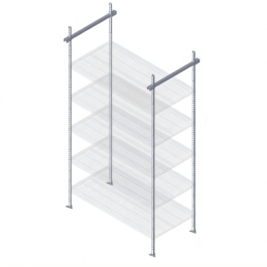 Product image #1 for Quantum 21-Inch Intermediate Overhead Track Shelving Kit, Black Epoxy Antimicrobial Finish