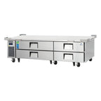 Thumbnail image #1 for Everest Refrigeration ECB82-86D4 Two-Section Four-Drawer Chef Base Refrigerator, 86-1/4 in. Wide, Stainless Steel, Side-Mounted R290