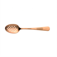 Mercer Culinary 7-7/8 Inch Perforated Plating Spoon with Deep Well Bowl, Rose Gold