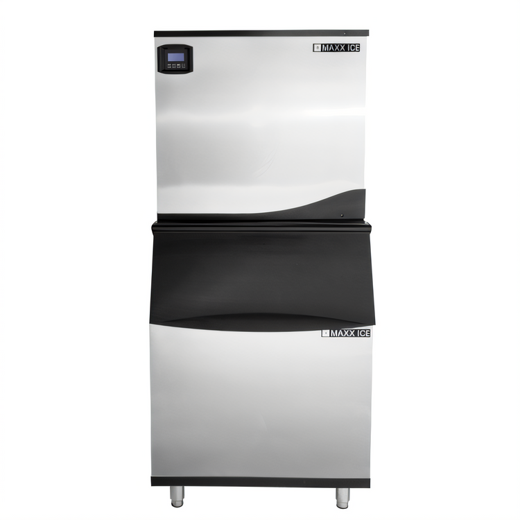 Product image #1 for Maxx Ice Intelligent Series Modular Full Dice Cube Ice Machine with 580 lb Storage Bin, Air-Cooled, 521 lb/Day