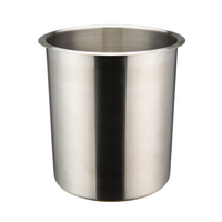 Winco Prime Round Stainless Steel Bain-Marie Pan, 4.25 Qt
