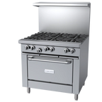 Thumbnail image #1 for Garland G Starfire Pro G36-6C 36-Inch Commercial Gas Range, 6 Open Burners, Convection Oven, Stainless Steel