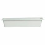 Thumbnail image #1 for G.E.T. Bugambilia IH2/4D-MOD-WW . . Food Pan, 1/2 Size Long, 3.6 qt., 3.9" Deep, Cast Aluminum with Resin Coating, White