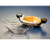 Thumbnail image #1 for American Metalcraft Oval Chrome Wire Serving Basket with Built-In Ramekin Holders