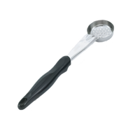 Vollrath Jacob's Pride 1 oz Perforated Round Bowl Spoodle Portion Control Serving Spoon with Black Handle