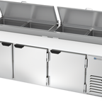Thumbnail image #1 for Beverage-Air DP93HC 93-Inch Three-Section Pizza/Deli Refrigerated Prep Table