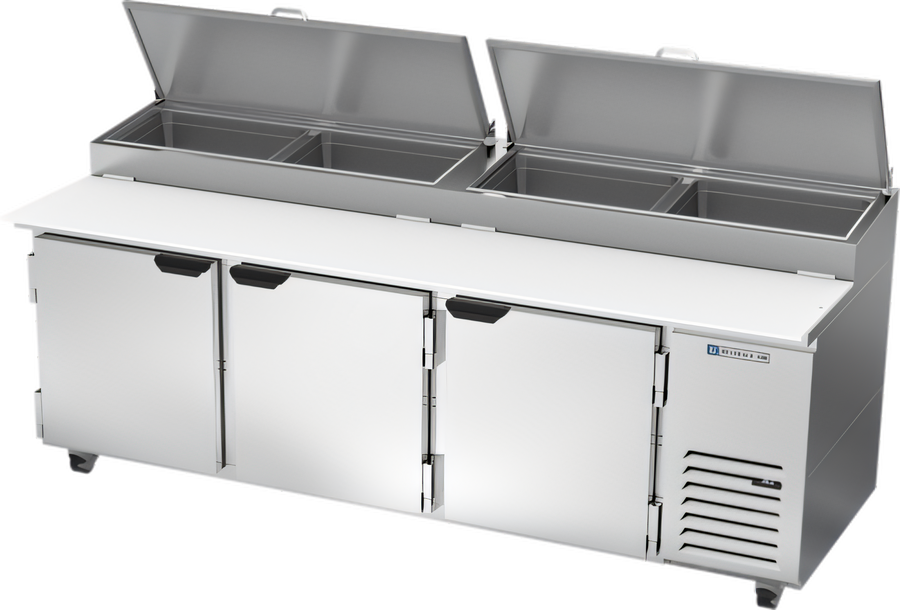 Product image #1 for Beverage-Air DP93HC 93-Inch Three-Section Pizza/Deli Refrigerated Prep Table