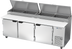 Thumbnail image #1 for Beverage-Air DP93HC 93-Inch Three-Section Pizza/Deli Refrigerated Prep Table
