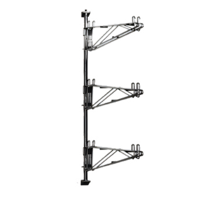 Product image #1 for Eagle Adjustable Post Wire Wall Mount Mid Unit for 14-Inch Shelves, 54-Inch Post, Chrome Plated