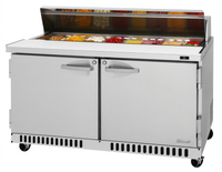 Turbo Air PRO Series 60-1/4-Inch Two-Section Sandwich/Salad Prep Table with Front Breathing and Rear-Mounted Self-Contained Compressor