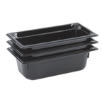 Thumbnail image #1 for Vollrath Super Pan® 8036420 1/3 GN Plastic Food Pan, 6" Deep, Black Low-Temperature Polycarbonate Case of 6
