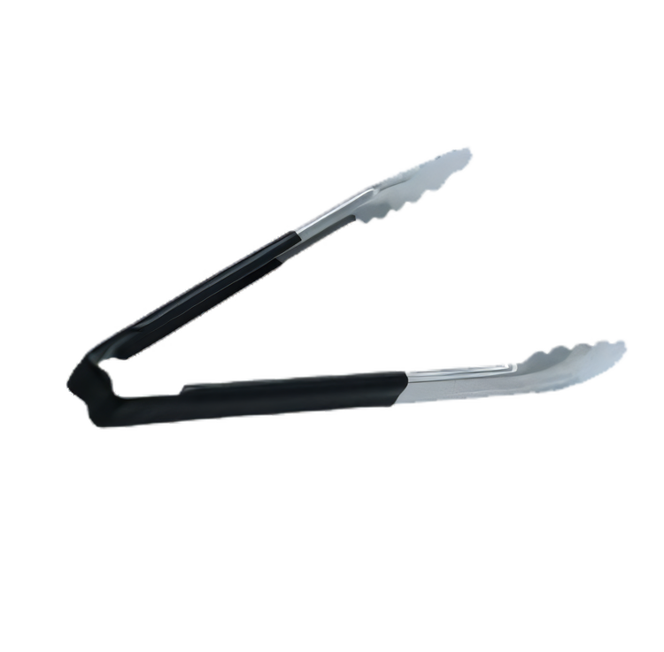 Product image #1 for Jacob's Pride 9-1/2 Inch Stainless Steel Utility Tongs with Black Kool-Touch Handle
