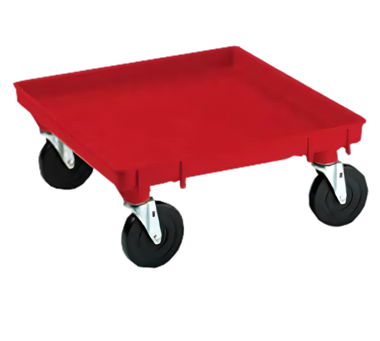 Product image #1 for Rack-Master Red Dish & Glass Rack Dolly Base, Platform Design, 21 x 21 Inches, 350 lb Capacity