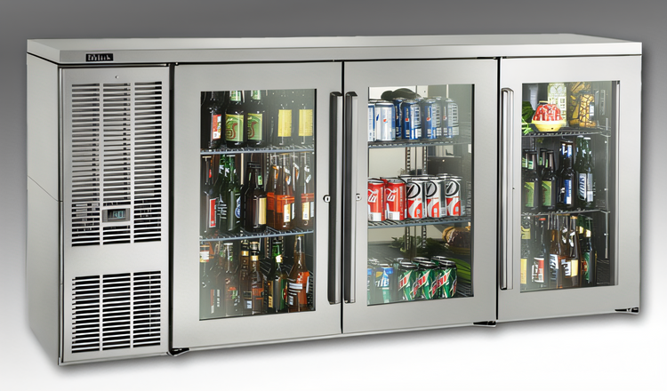 Product image #1 for Perlick BBSN72 72-Inch Three-Door Narrow Refrigerated Back Bar Cabinet
