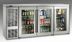 Thumbnail image #1 for Perlick BBSN72 72-Inch Three-Door Narrow Refrigerated Back Bar Cabinet
