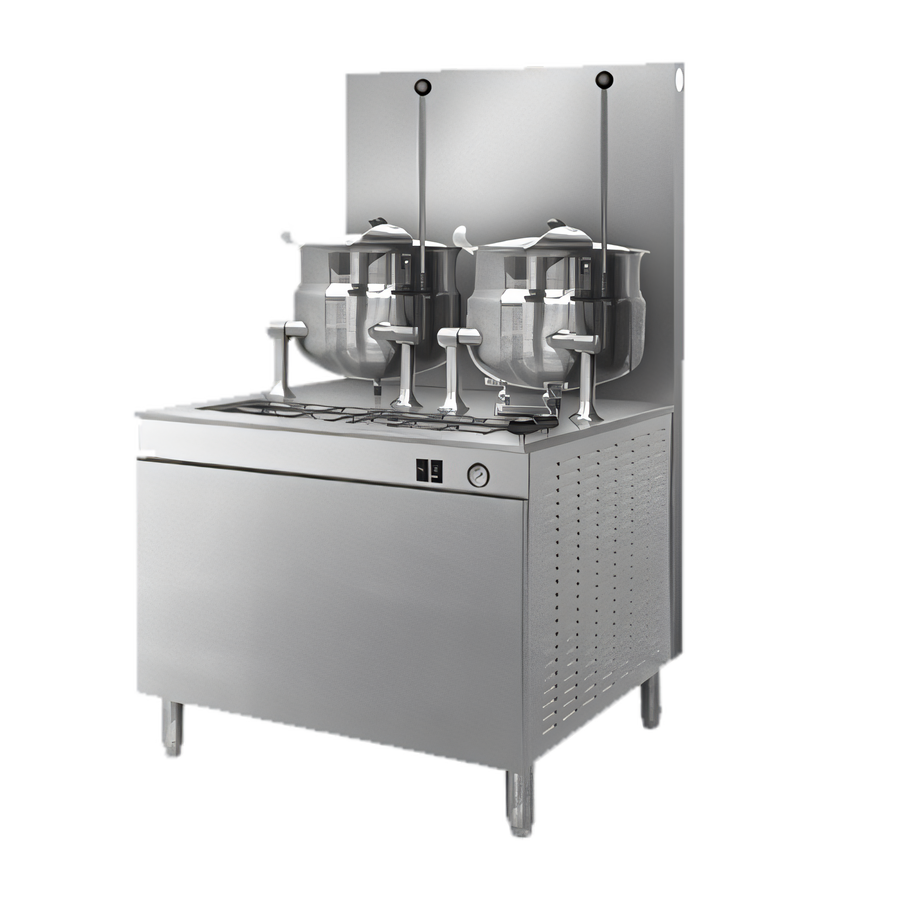 Product image #1 for Cleveland Range Gas Kettle/Cabinet Assembly, 36-Inch Cabinet Base, 2 x 10-Gallon Kettles, 300,000 BTU Boiler