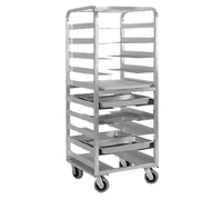FWE Mobile Oval Tray Rack for 18 x 26 Trays, 12 x 20 Pans, and Oval Trays