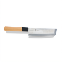 Crestware 6-1/2 Inch Japanese Nakiri Knife with Wood Handle