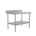 Thumbnail image #1 for John Boos Stallion 96W x 24D Stainless Steel Top Work Table with 5-Inch Backsplash and Galvanized Base