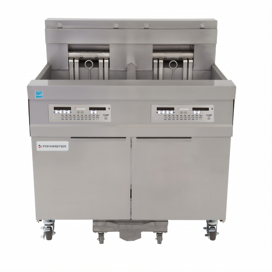 Product image #1 for Frymaster 1814 Oil Conserving Triple Electric Fryer Battery with Built-In Filtration, 3 x 60 lb Tanks