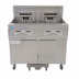 Thumbnail image #1 for Frymaster 1814 Oil Conserving Triple Electric Fryer Battery with Built-In Filtration, 3 x 60 lb Tanks