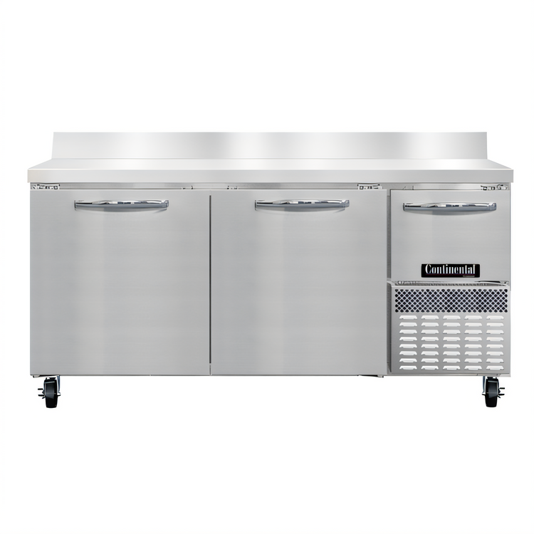 Product image #1 for Continental Refrigerator FA68NBS 68" Worktop Freezer with 6" Backsplash