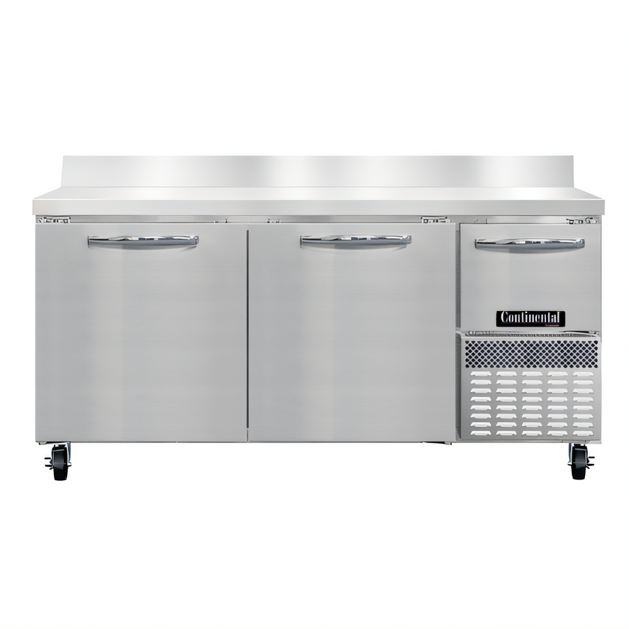 Product image #1 for Continental Refrigerator FA68NBS 68" Worktop Freezer with 6" Backsplash