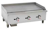 Sapphire 36-Inch Countertop Gas Griddle with 5/8-Inch Smooth Steel Plate, Natural Gas / Propane, 90,000 BTU