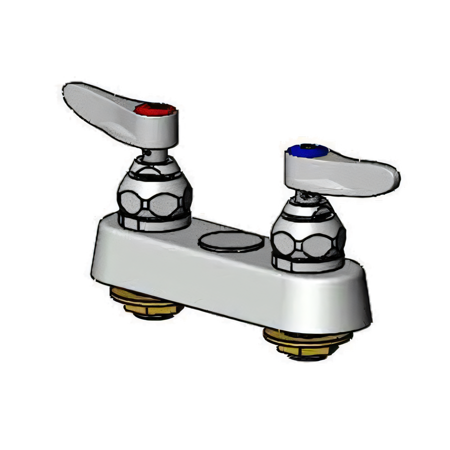 Product image #1 for Concealed Deck-Mount Mixing Faucet with Lever Handles, 4-Inch Centers, Less Nozzle