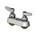 Thumbnail image #1 for Concealed Deck-Mount Mixing Faucet with Lever Handles, 4-Inch Centers, Less Nozzle