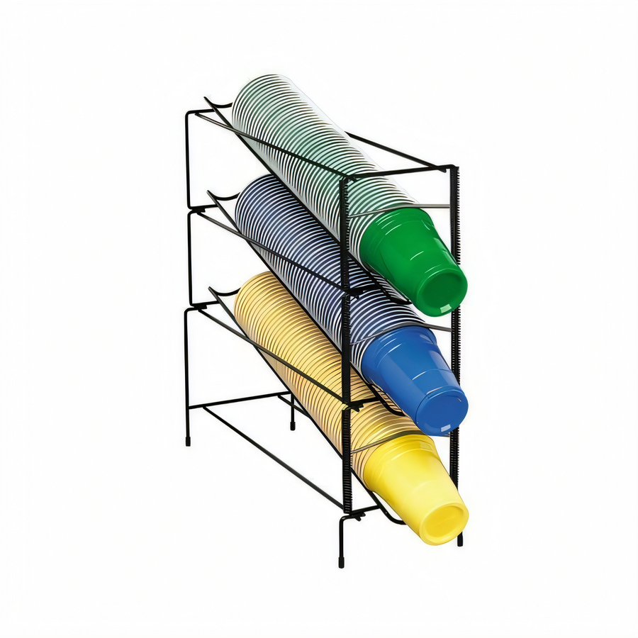 Product image #1 for Dispense-Rite Adjustable 3-Section Countertop Wire Cup Dispenser Rack