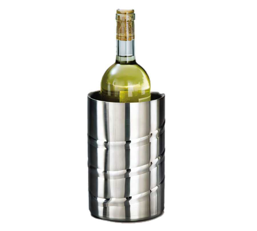 Product image #1 for Swirl Embossed Double-Wall Insulated 1-Bottle Wine Chiller