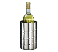 Swirl Embossed Double-Wall Insulated 1-Bottle Wine Chiller
