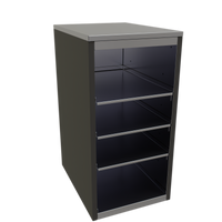 Glastender Stationary Open Front Back Bar Glass Storage Cabinet, 18