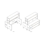 Thumbnail image #1 for Randell RCRBP-76.5 Modular Chef Service Counter Right Section with Breaker Panel, Plate Storage, Double Overshelf, 76.5-Inch Stainless Steel