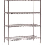 Thumbnail image #1 for Metro Super Erecta SE-3042K4-63-S4 Wire Stationary Starter Wire Shelving Unit, 42"W x 30"D x 63"H, 800 lb. capacity per shelf, 2000 lb. capacity per