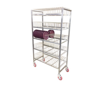 Carter-Hoffmann BSR270 Stainless Steel Induction Base Drying Rack with Removable Wire Caddy, 270-Base Capacity