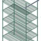 Thumbnail image #1 for Quantum TTK-C18PX 18-Inch Intermediate Overhead Track Shelving Kit with 86-Inch Posts, Green Epoxy Finish