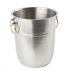 Thumbnail image #1 for Vollrath 8 Quart Non-Insulated Stainless Steel Wine & Champagne Bucket with Brass Ring Handles, Stand Use Only