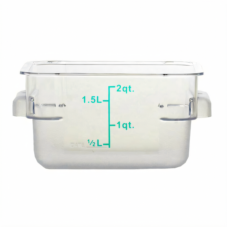 Product image #1 for 2 Quart Square Clear Polycarbonate Food Storage Container