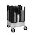 Thumbnail image #1 for Cres Cor 50110240 4-Column Non-Adjustable Poker Chip Aluminum Dish Dolly for 9-7/8" to 11" Plates