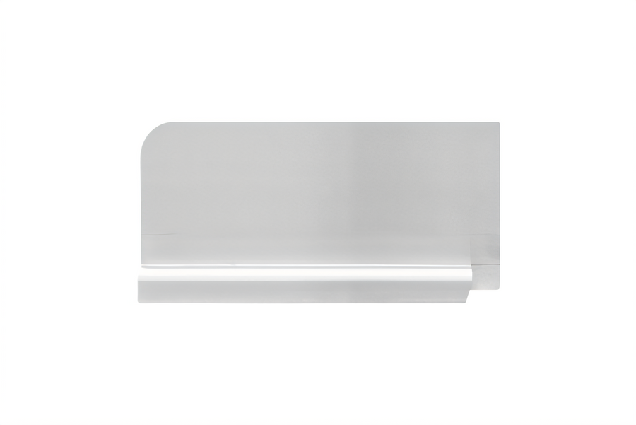 Product image #1 for Omcan USA Left Side Splash Guard for 24" x 24" Pot Sink, 11-Inch High, 18-Gauge 304 Stainless Steel