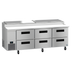 Thumbnail image #1 for Hoshizaki Steelheart 93-Inch Pizza Prep Table with 6 Drawers