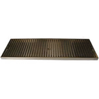Thumbnail image #1 for Micro Matic USA DP-820DSSPVD-24 24 x 8 Inch Surface-Mount Drip Tray Trough with Stainless Steel Body and PVD Brass Screen