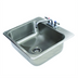 Thumbnail image #1 for Advance Tabco Single-Compartment Drop-In Sink, 20 x 16 x 8-Inch Bowl, 304 Stainless Steel with Faucet and Basket Drain