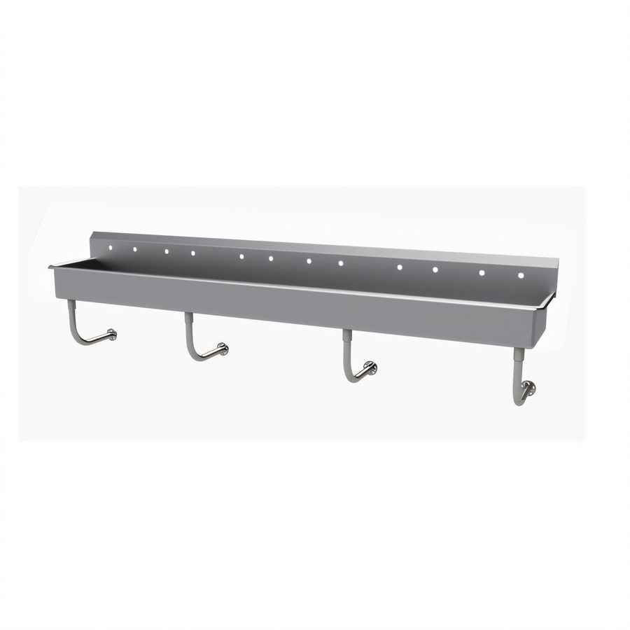 Product image #1 for Advance Tabco FS-WM-120 Wall-Mounted Multiwash Hand Sink, 120-Inch Wide, 14-Gauge 304 Stainless Steel