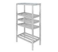 Channel Manufacturing Lifetime Tough 4-Shelf Tubular Aluminum Dunnage Shelving Rack, 60