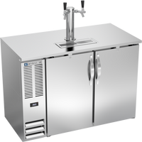 Beverage-Air 48-Inch Draft Beer Cooler with Dual Faucet Column and 2-Keg Capacity