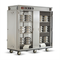 FWE E-Series XL Electric Heated Banquet Transport Cabinet, Double Door, 180 Covered Plate Capacity