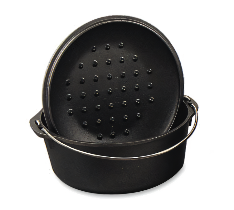 Product image #1 for Alegacy Chasseur 5 Qt Round Cast Iron Dutch Oven with Lid and Carry Handle, Black